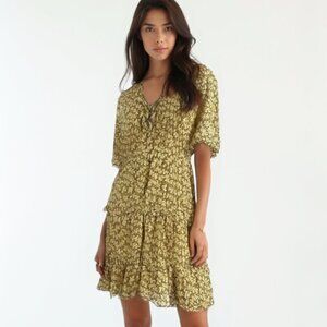 Lush floral spring/summertime brunch Dress S
